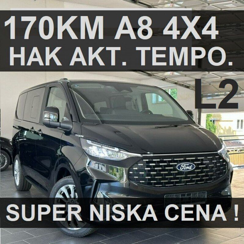 Czarny Używany 2024 Ford Tourneo Custom Titanium Van | 275 520 zł - Obraz 1/4