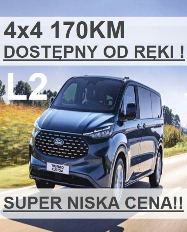 Niebieski Nowe 2024 Ford Tourneo Custom Titanium Van | 282 887 zł - Obraz 1/4
