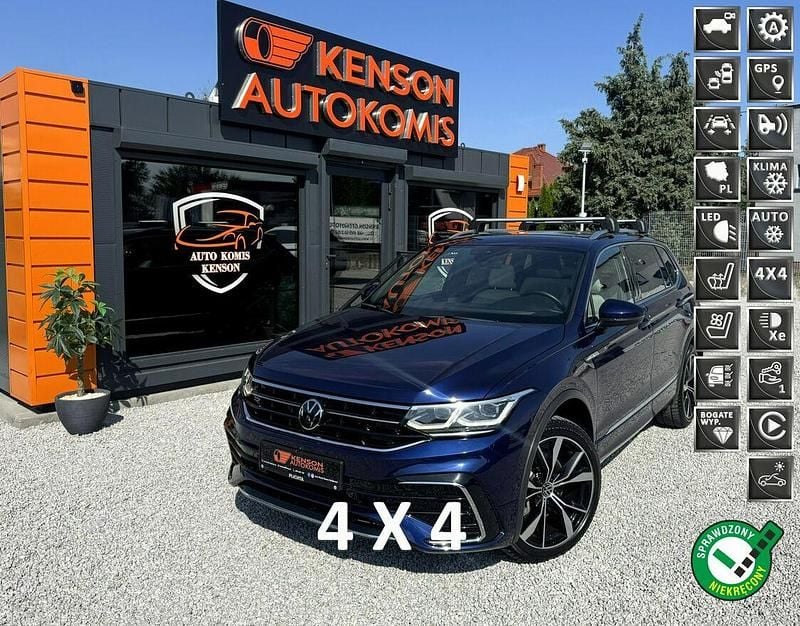 Granatowy Używany 2021 VW Tiguan R-line SUV | 109 900 zł (Uczciwa cena) - Obraz 1/4