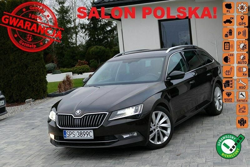 Brązowy (metalik, perła) Używany 2018 Skoda Superb Sport Kombi | 74 900 zł (Drogi) - Obraz 1/4