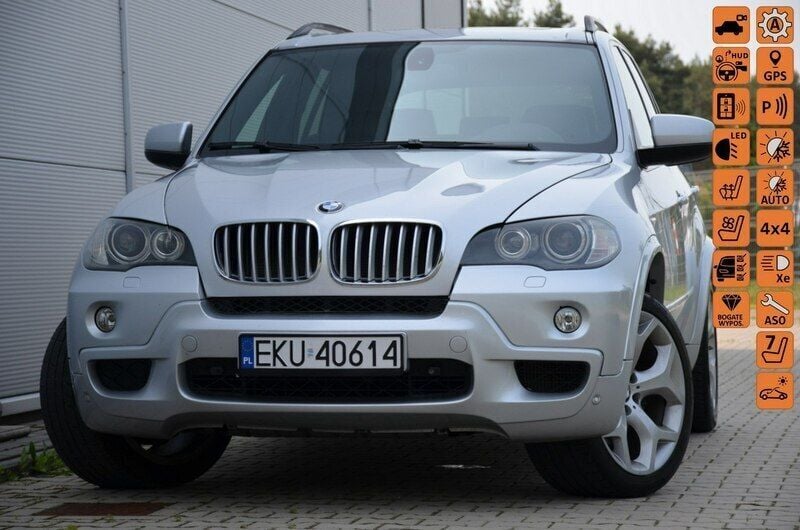 Srebrny (metalik) Używany 2007 BMW X5 SUV | 42 900 zł - Obraz 1/4