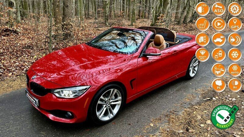 Czerwony Używany 2017 BMW 440 Sport Line Kabriolet | 147 997 zł - Obraz 1/4