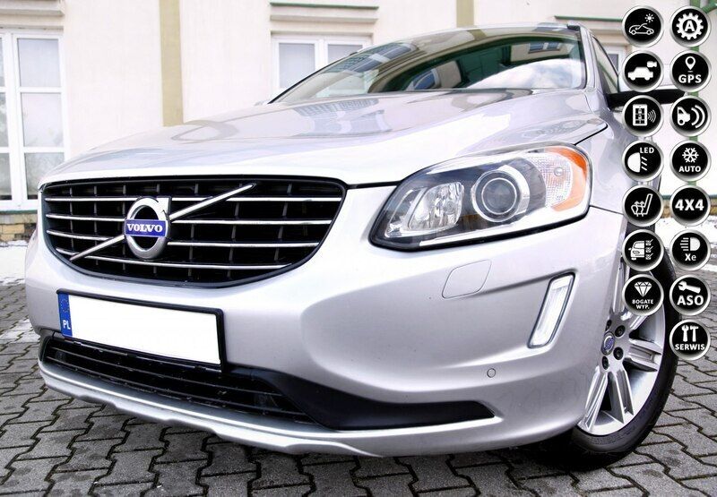 Srebrny Używany 2016 Volvo XC60 SUV | 66 900 zł - Obraz 1/4