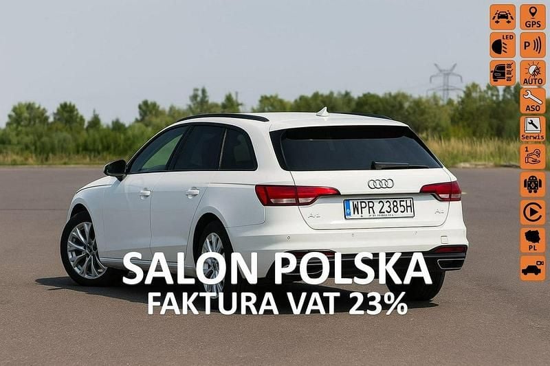 Biały Używany 2020 Audi A4 Kombi | 72 357 zł (Dobra cena) - Obraz 1/4