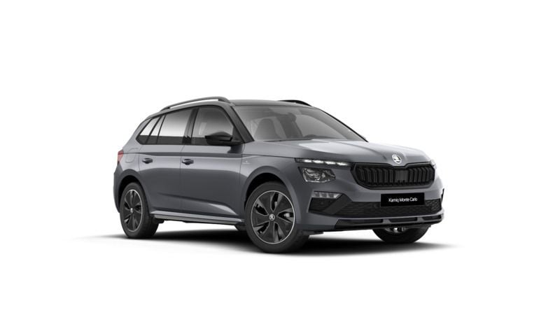 Szary graphite metalizowany czerń magic metalizowany Nowe 2025 Skoda Kamiq Monte Carlo SUV | 146 900 zł (Dość drogi) - Obraz 1/4