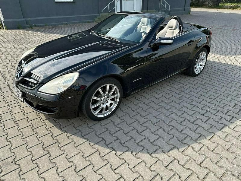 Czarny Używany 2007 Mercedes SLK200 Kabriolet | 38 900 zł - Obraz 1/4