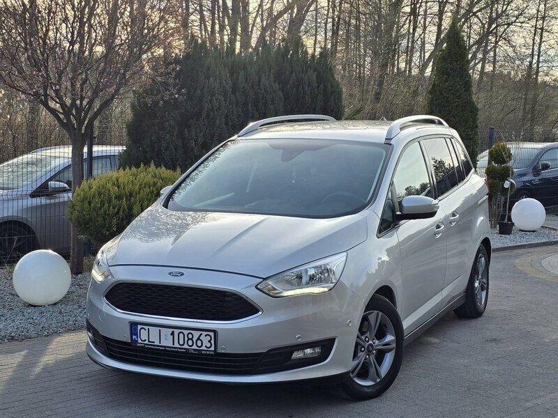 Srebrny Używany 2017 Ford Grand C-Max Titanium Minivan | 44 900 zł (Uczciwa cena) - Obraz 1/4