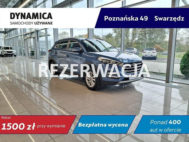 Niebieski Używany 2016 Hyundai Tucson SUV | 56 300 zł (Uczciwa cena) - Obraz 1/4