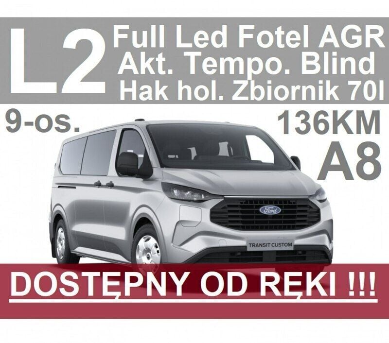 Używany Ford Transit Custom 136 KM (100 kW) 2024 Srebrny Kombi