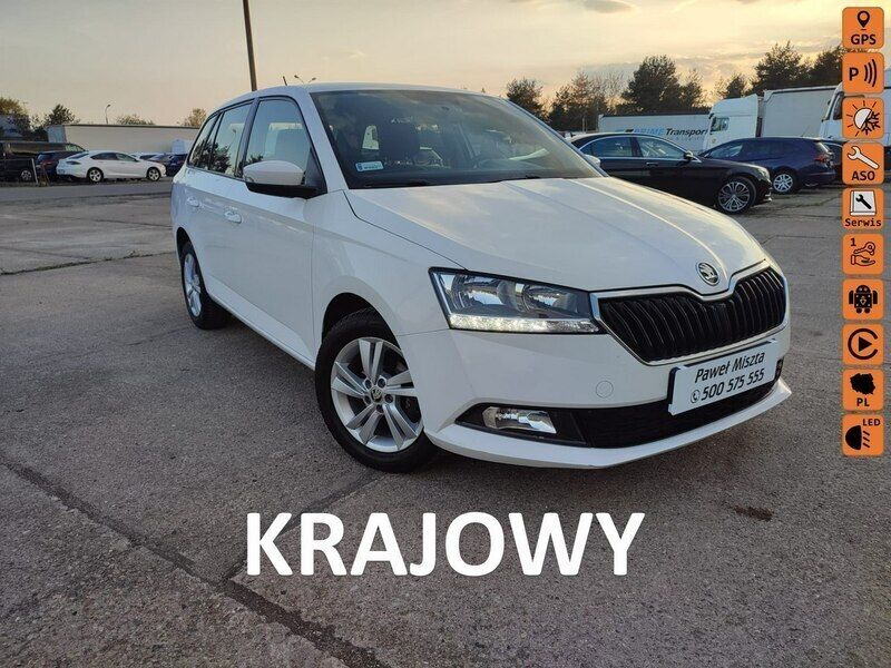 Biały (metalik) Używany 2021 Skoda Fabia Kombi | 45 900 zł (Uczciwa cena) - Obraz 1/4