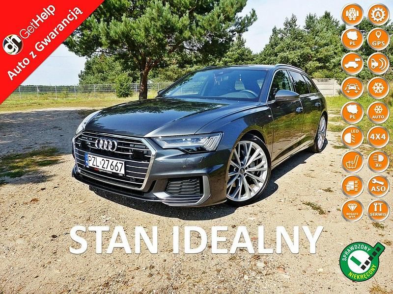 Srebrny Używany 2019 Audi A6 S-Line Kombi | 146 000 zł - Obraz 1/4