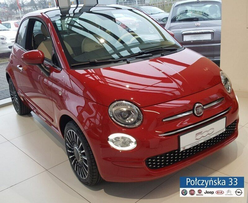 Czerwony Używany 2019 Fiat 500 Lounge Hatchback | 49 600 zł (Dość drogi) - Obraz 1/4