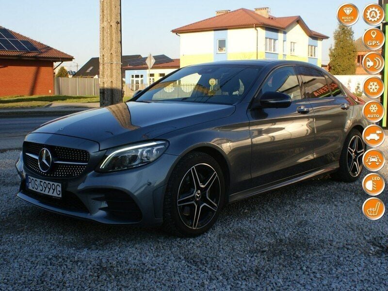 Szary (metalik) Używany 2021 Mercedes C200 Sedan/Limuzyna | 108 500 zł (Uczciwa cena) - Obraz 1/4