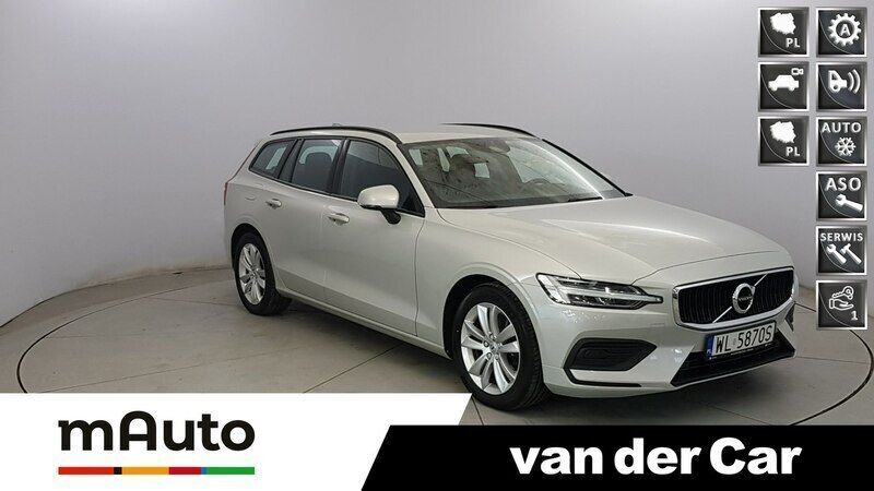 Srebrny Używany 2021 Volvo V60 Momentum Kombi | 129 900 zł (Dość drogi) - Obraz 1/4