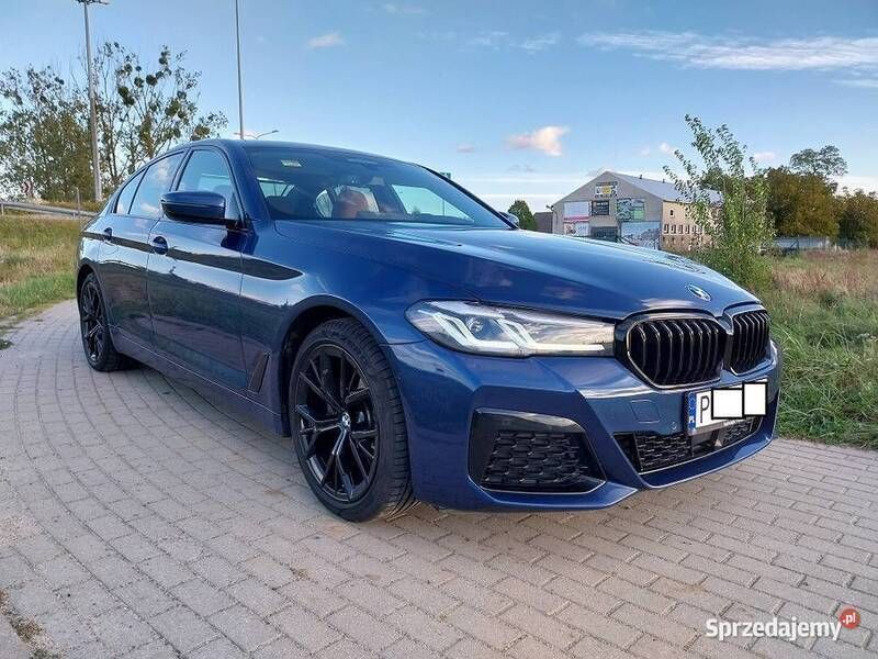 Niebieski Używany 2021 BMW 520 Sedan/Limuzyna | 164 900 zł - Obraz 1/4