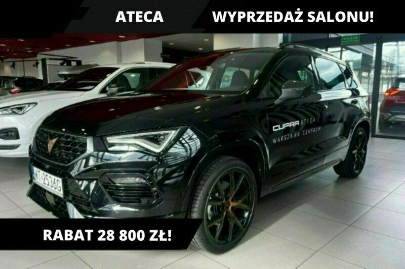 Czarny (metalik) Używany 2023 Cupra Ateca SUV | 154 500 zł (Uczciwa cena) - Obraz 1/4