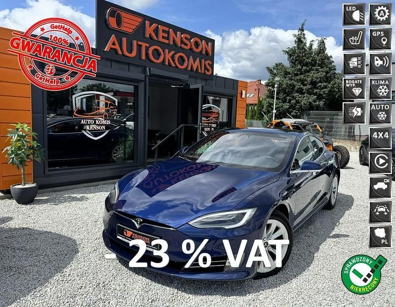 Niebieski Używany 2018 Tesla Model S Hatchback | 104 900 zł - Obraz 1/4