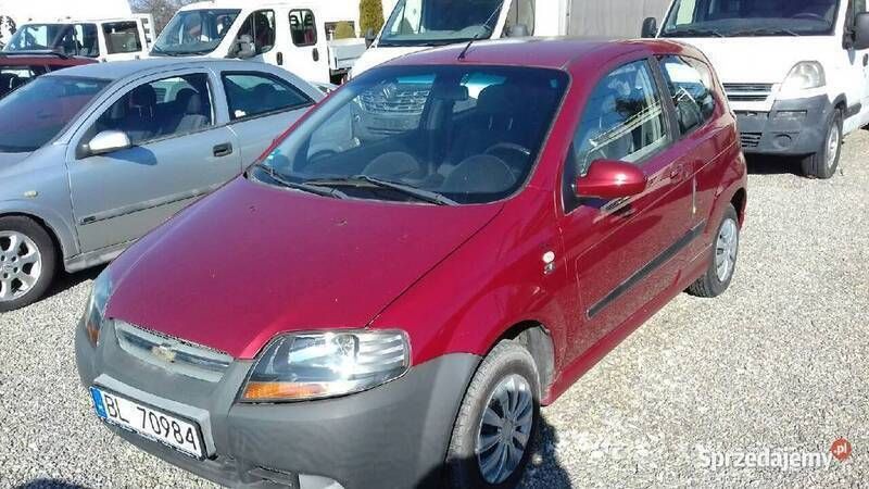 Czerwony Używany 2008 Chevrolet Kalos Hatchback | 7800 zł - Obraz 1/4