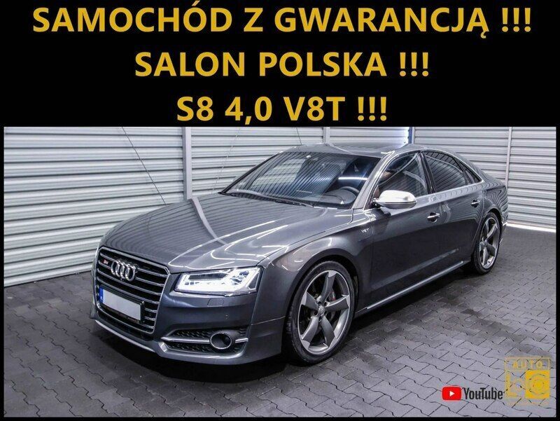 Szary (metalik) Używany 2015 Audi S8 Sedan/Limuzyna | 103 884 zł - Obraz 1/4