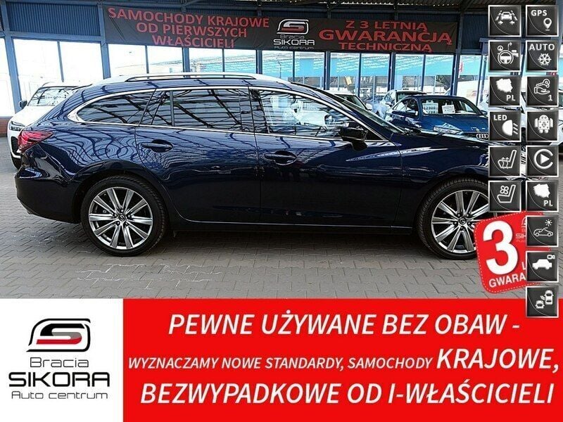 Niebieski Używany 2021 Mazda 6 Kombi | 104 900 zł (Dość drogi) - Obraz 1/4