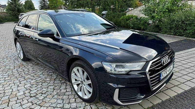 Niebieski Używany 2021 Audi A6 Ambiente Kombi | 128 850 zł (Uczciwa cena) - Obraz 1/4