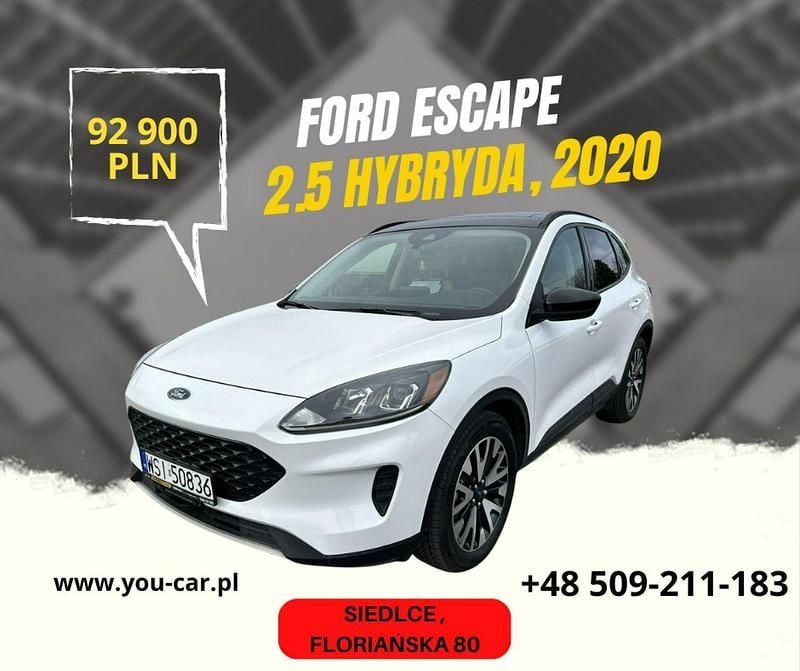 Biały Używany 2020 Ford Escape SUV | 93 500 zł - Obraz 1/4