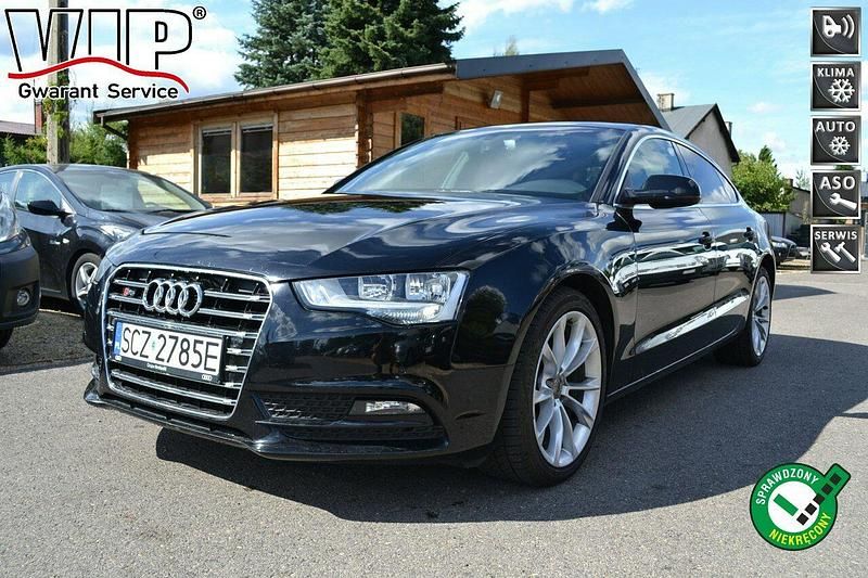 Czarny Używany 2015 Audi A5 S-Line Hatchback | 54 900 zł - Obraz 1/4
