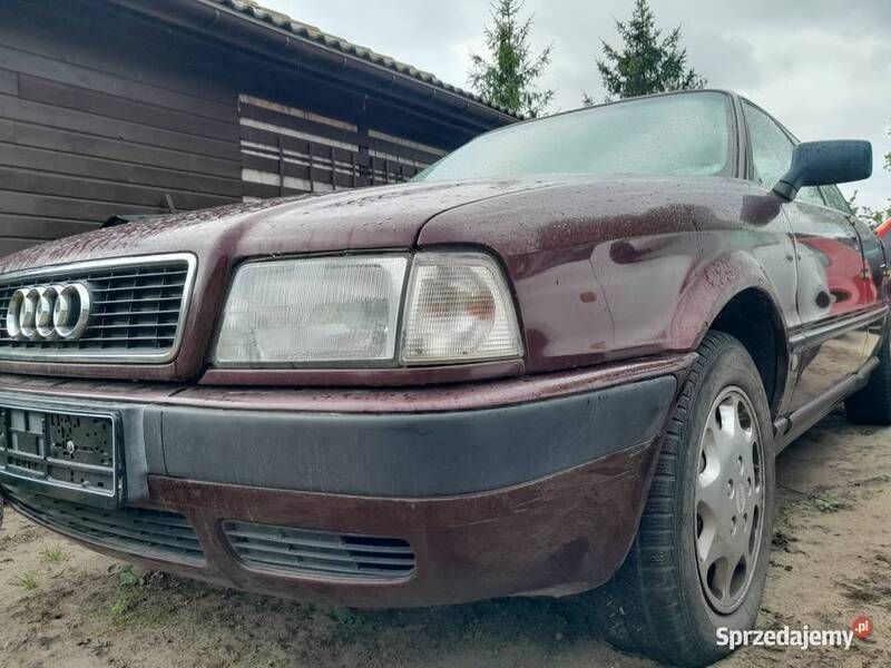 Bordowy Używany 1995 Audi 80 Sedan/Limuzyna | 1450 zł - Obraz 1/4