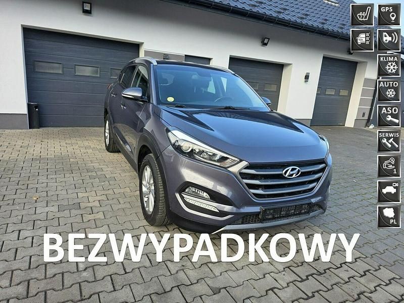 Szary Używany 2016 Hyundai Tucson SUV | 56 900 zł (Uczciwa cena) - Obraz 1/4