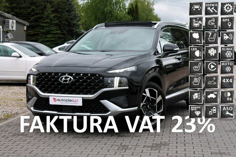 Czarny (metalik) Używany 2021 Hyundai Santa Fe SUV | 145 288 zł - Obraz 1/4