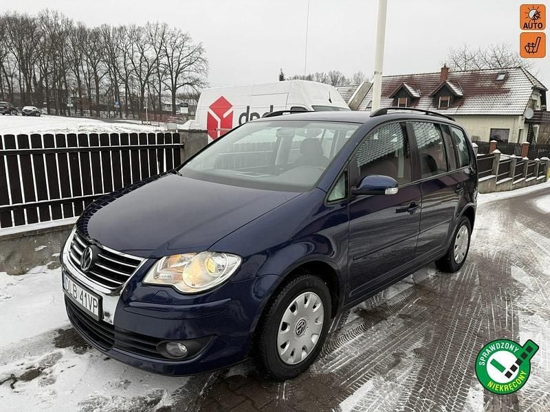 Granatowy Używany 2008 VW Touran Minivan | 16 999 zł (Uczciwa cena) - Obraz 1/4