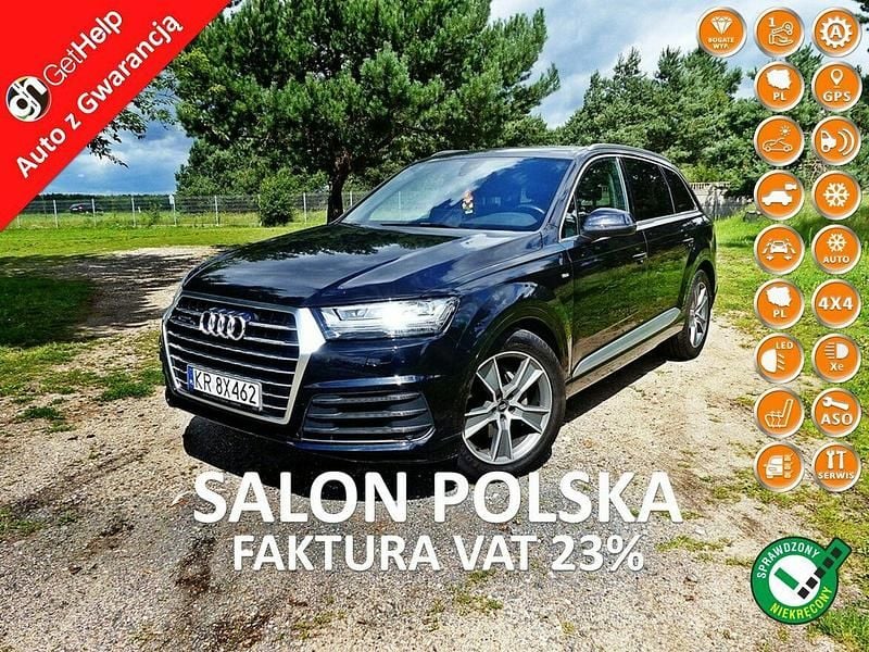 Czarny Używany 2017 Audi Q7 S-Line SUV | 99 990 zł (Super Cena) - Obraz 1/4