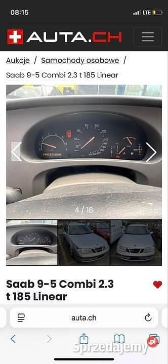 Używany Saab 9-5 2004 Srebrny Kombi