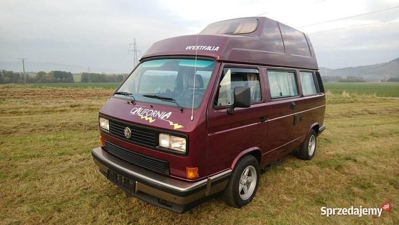 Bordowy Używany 1989 VW T3 California Van | 89 000 zł - Obraz 1/4