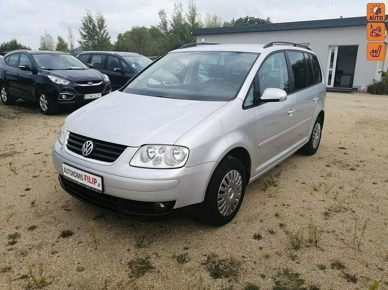 Srebrny Używany 2005 VW Touran Minivan | 13 900 zł - Obraz 1/4