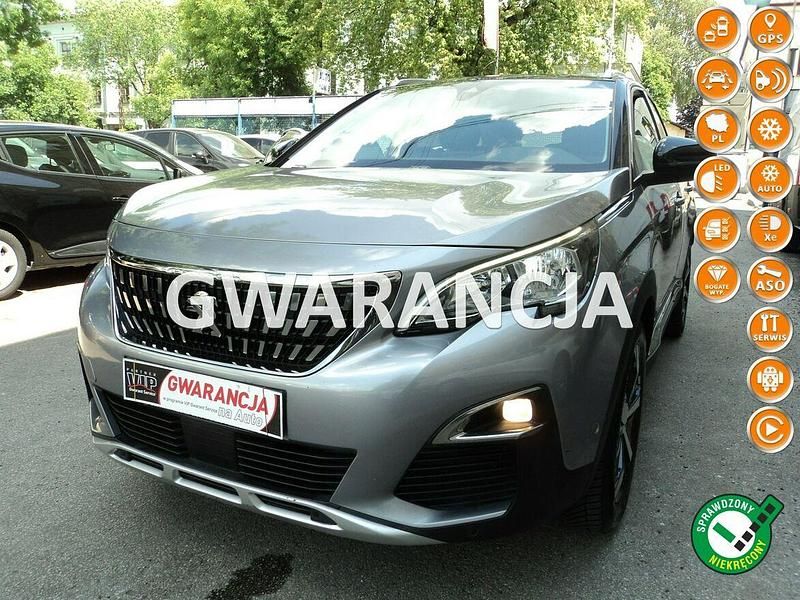 Szary Używany 2017 Peugeot 3008 Minivan | 56 700 zł (Dość drogi) - Obraz 1/4