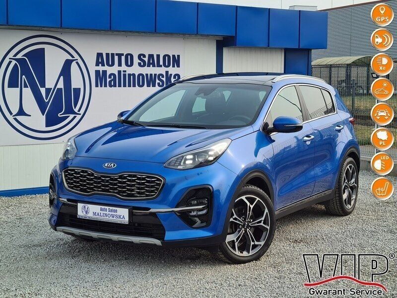 Niebieski (metalik) Używany 2021 Kia Sportage 2 SUV | 89 900 zł (Uczciwa cena) - Obraz 1/4