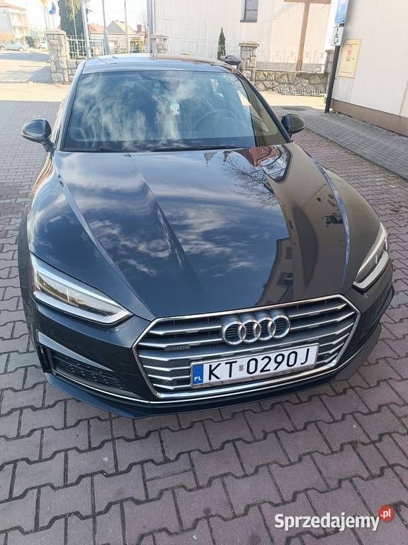 Szary Używany 2018 Audi A5 Sportback S-Line | 105 900 zł (Dość drogi) - Obraz 1/4