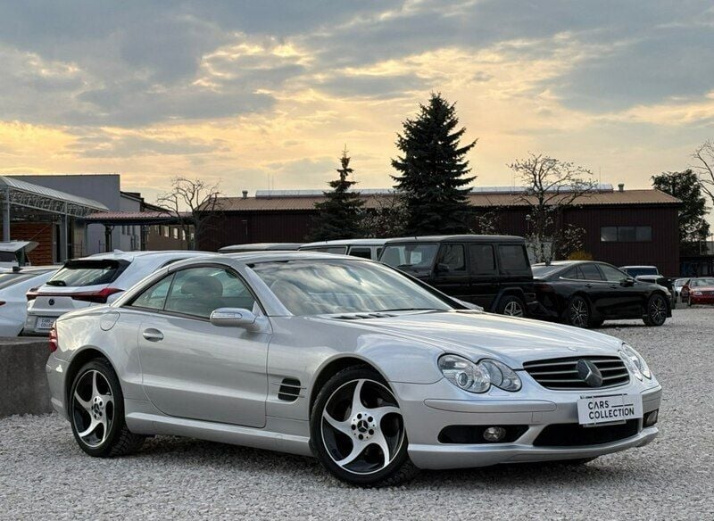 Srebrny (metalik) Używany 2003 Mercedes SL500 Kabriolet | 76 900 zł - Obraz 1/4
