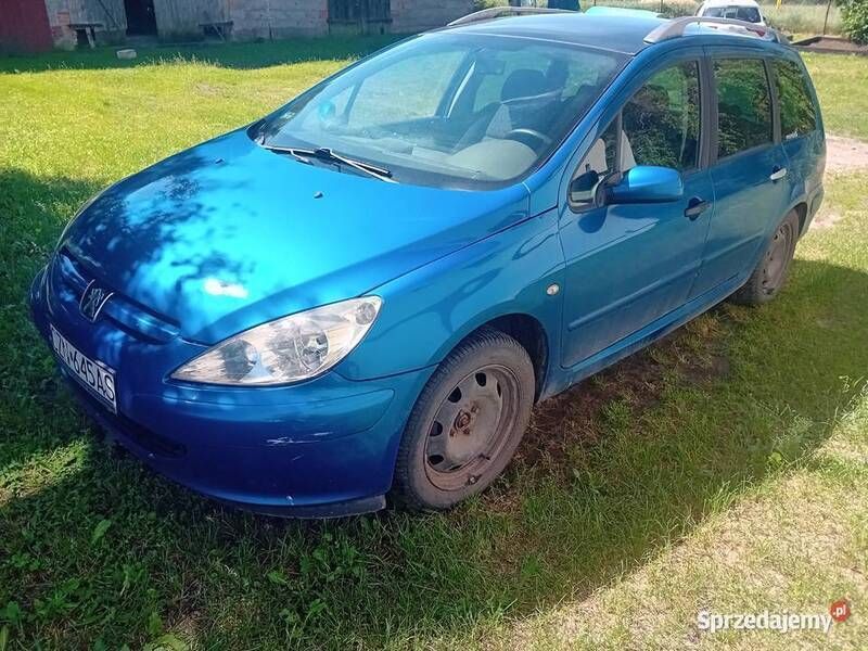 Niebieski Używany 2003 Peugeot 307 Kombi | 2000 zł - Obraz 1/4