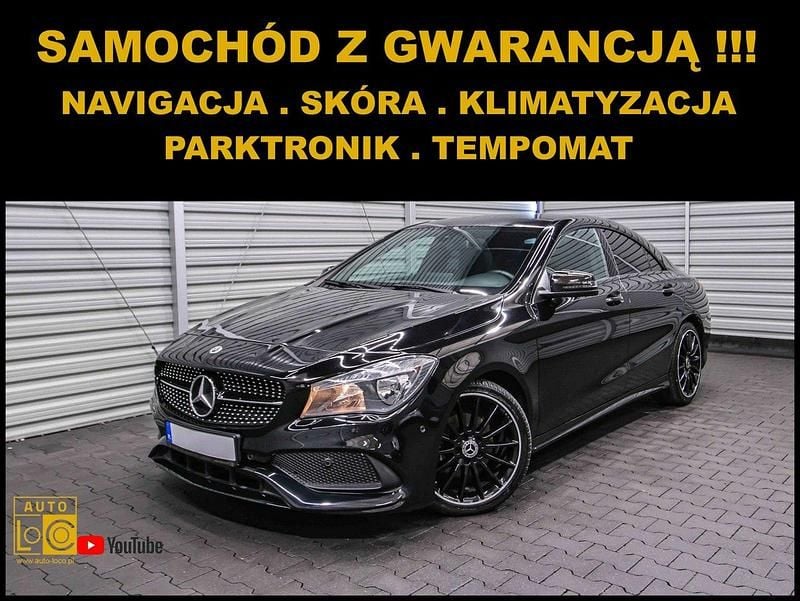 Czarny (metalik) Używany 2017 Mercedes CLA200 Sedan/Limuzyna | 72 999 zł - Obraz 1/4