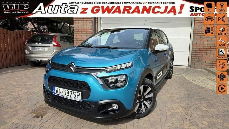 Niebieski Używany 2021 Citroën C3 Shine Hatchback | 44 900 zł (Uczciwa cena) - Obraz 1/4
