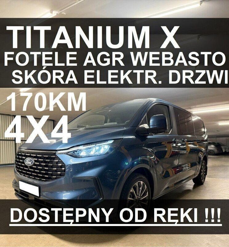 Niebieski Nowe 2024 Ford Tourneo Custom Titanium X Sedan/Limuzyna | 299 900 zł (Uczciwa cena) - Obraz 1/4