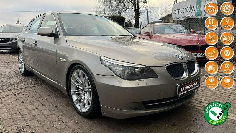 Używany BMW 520 177 KM (130 kW) 2007 Brązowobeżowy Sedan/Limuzyna