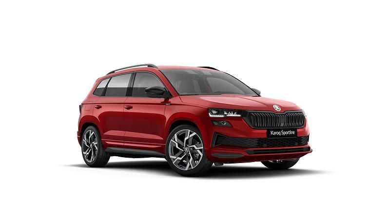 Czerwień velvet metalizowany Nowe 2025 Skoda Karoq SportLine SUV | 169 200 zł (Uczciwa cena) - Obraz 1/4