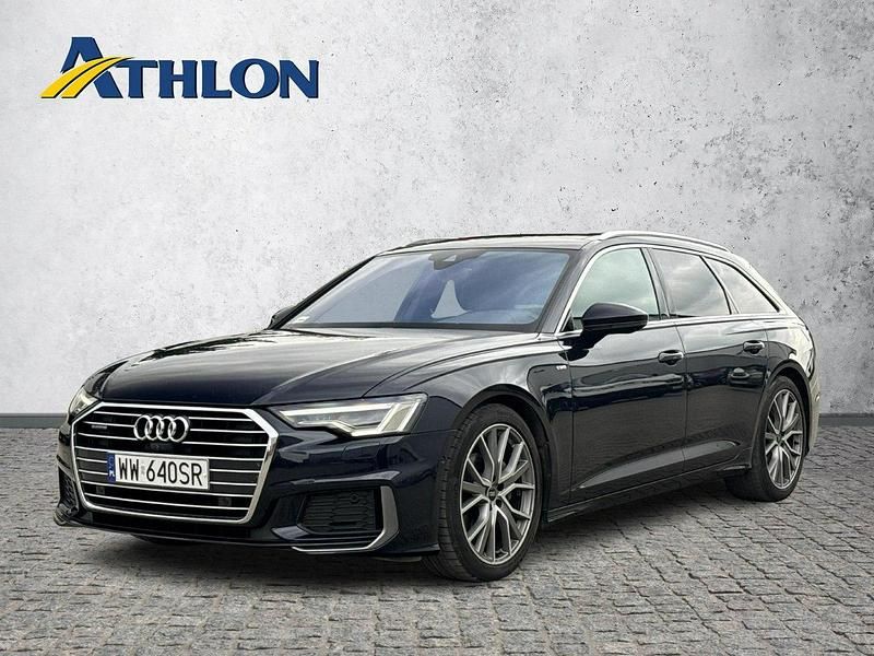 Niebieski ciemny (metalik) Używany 2021 Audi A6 Kombi | 177 800 zł - Obraz 1/4