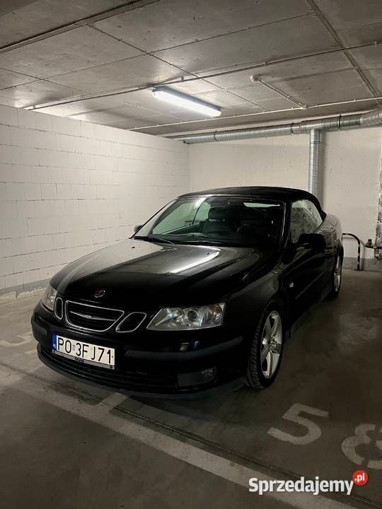 Czarny Używany 2005 Saab 9-3 Cabriolet Kabriolet | 21 370 zł - Obraz 1/4