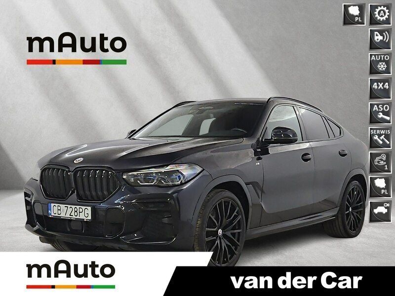 Niebieski ciemny (metalik) Używany 2022 BMW X6 SUV | 319 900 zł - Obraz 1/4