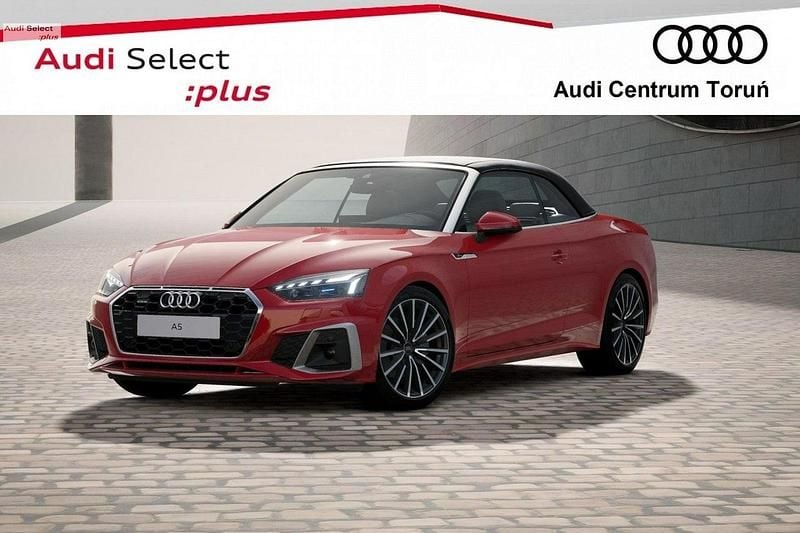 Czerwony (metalik) Używany 2021 Audi A5 Cabriolet S-Line Kabriolet | 269 900 zł - Obraz 1/1
