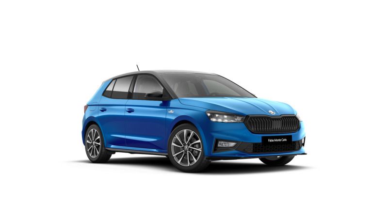 Błękit race metalizowany czerń magic metalizowany Nowe 2025 Skoda Fabia Monte Carlo Hatchback | 105 850 zł (Drogi) - Obraz 1/4